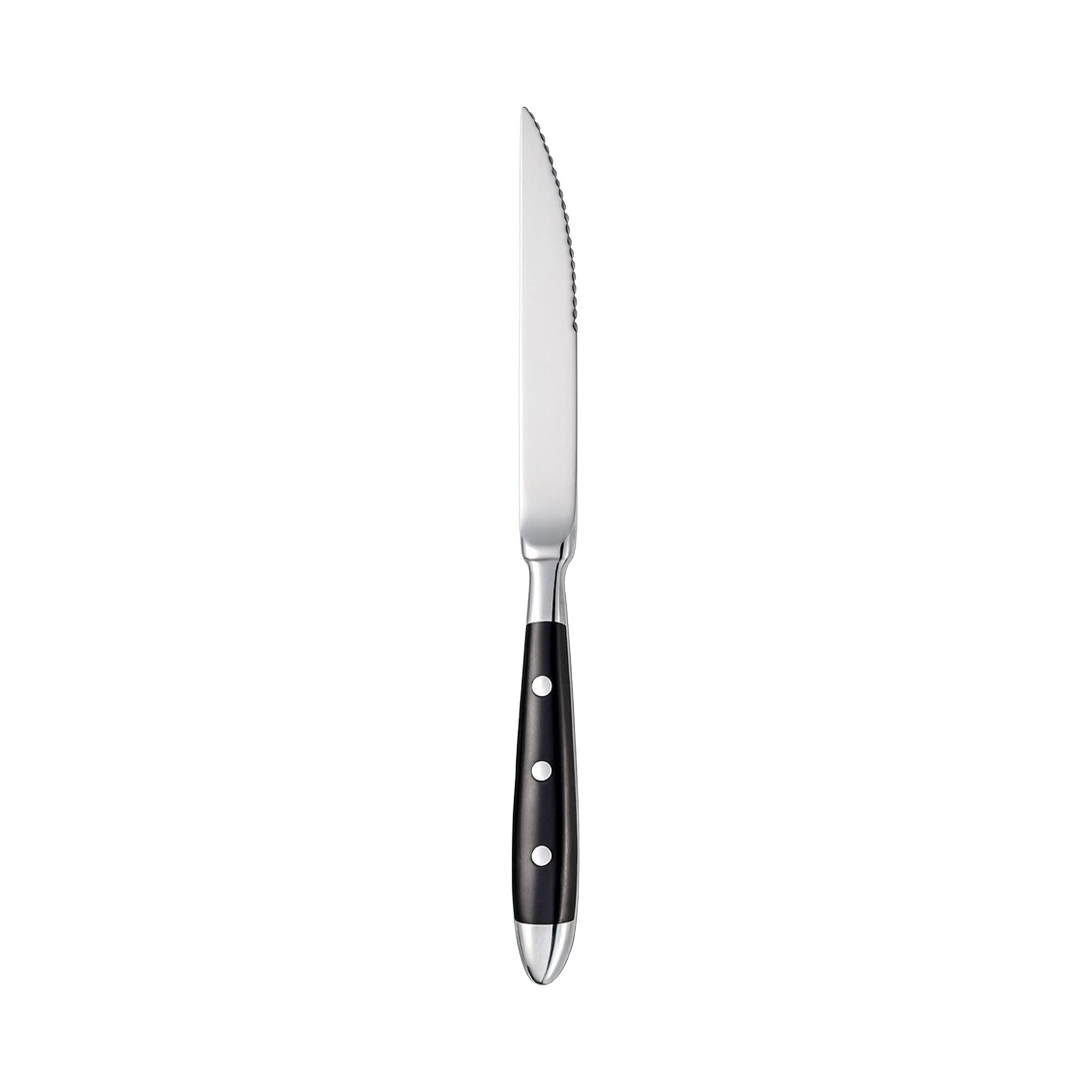 Steak Knife, Fork & Spoon with Rivet Handles