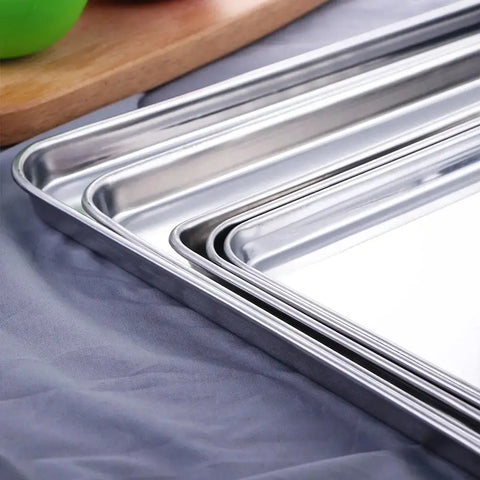 Storage For Toaster Oven Anti-rust Heavy Duty Sturdy Stainless Steel Cake Dish Cookie Sheets Baking Tray Loaf Pan wiktra