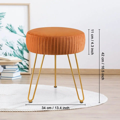 Striped Metal Dressing Stool Wiktra