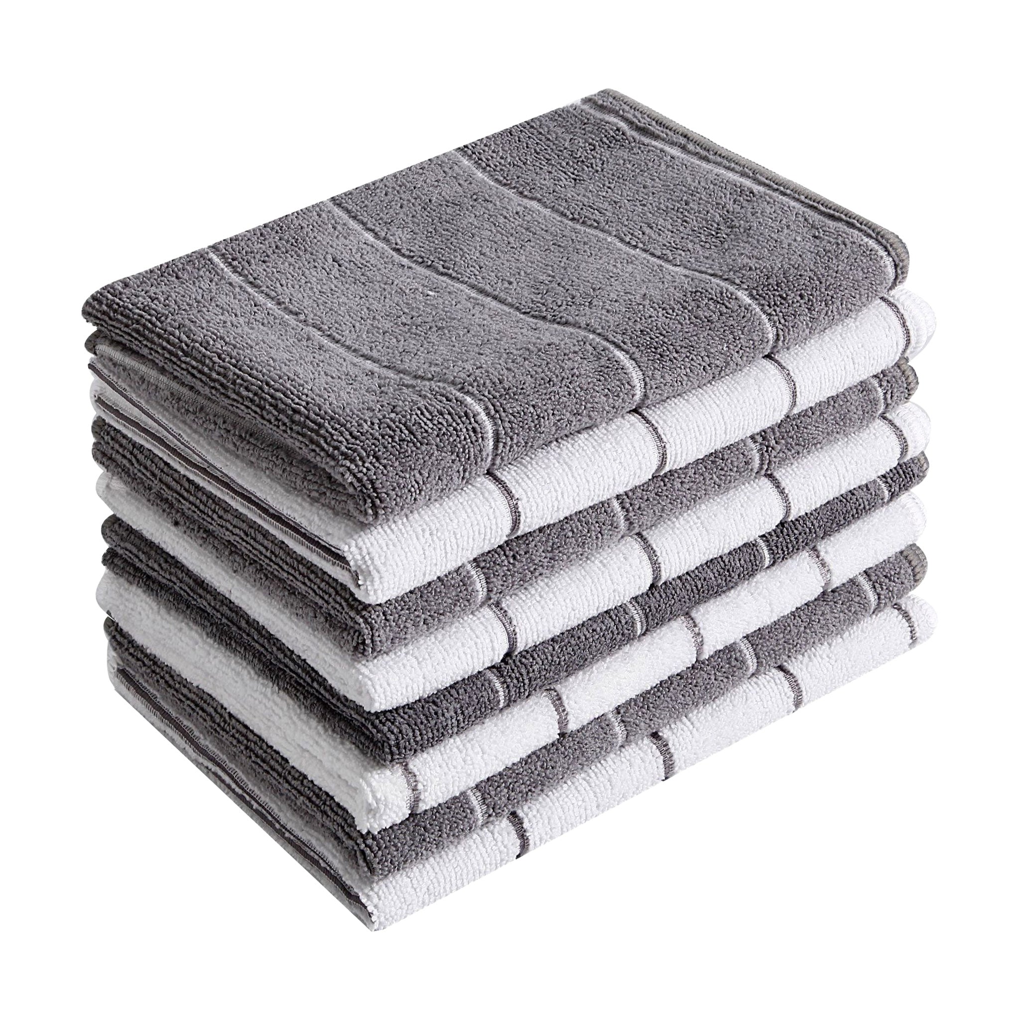 Super Soft Microfiber Gray Dish Towel – Lint-Free & Highly Absorbent