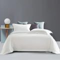 Super Star Hotel Bedding White Cotton Satin Bed Sheet Quilt Cover Pillowcase Linen Hotel Four-piece Wholesale wiktra