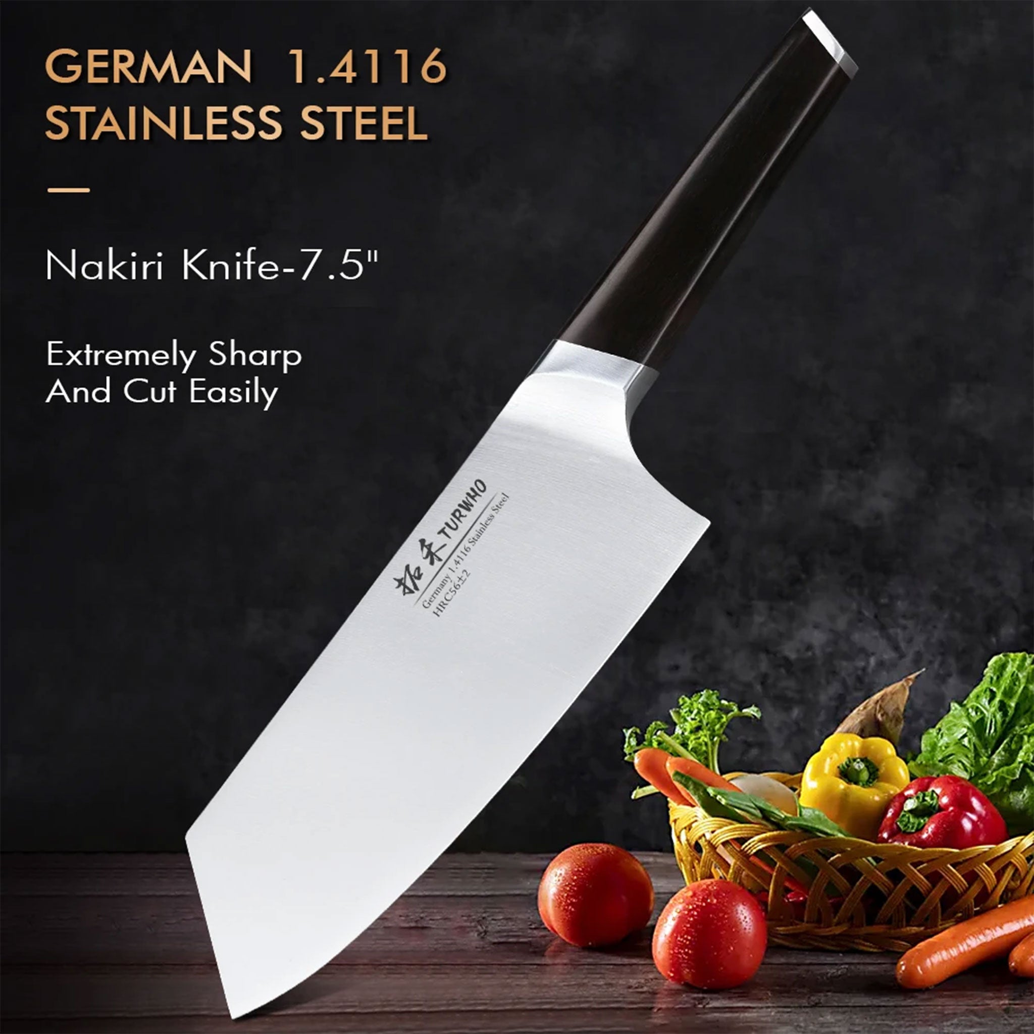 "TURWHO Kitchen Knife Set – German High Carbon Steel 1–3 PCS"