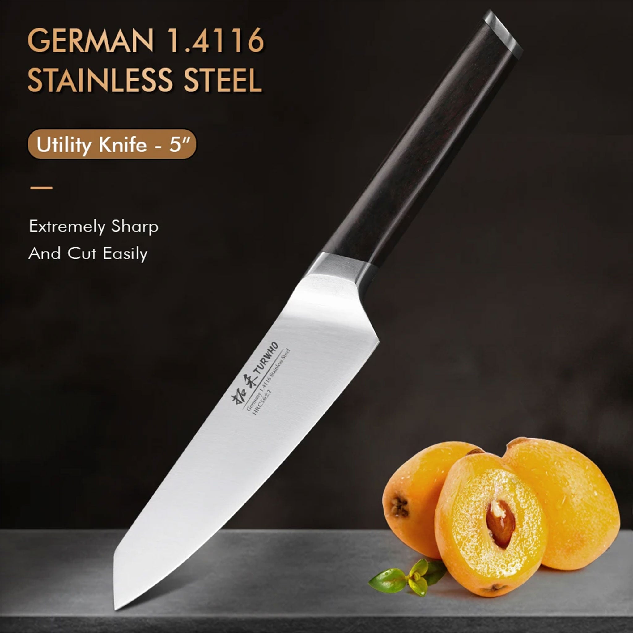 "TURWHO Kitchen Knife Set – German High Carbon Steel 1–3 PCS"