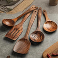 Teak Wooden Spatulas Kitchen Utensils Cooking Utensil Eco-Friendly Wood Spatula for Non Stick Cookware wiktra