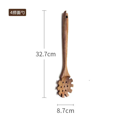 Teak Wooden Spatulas Kitchen Utensils Cooking Utensil Eco-Friendly Wood Spatula for Non Stick Cookware