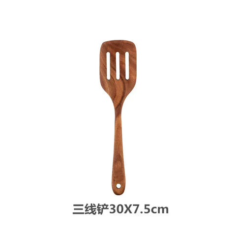 Teak Wooden Spatulas Kitchen Utensils Cooking Utensil Eco-Friendly Wood Spatula for Non Stick Cookware