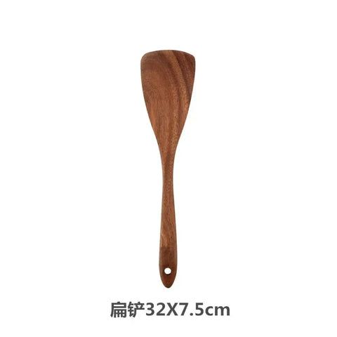 Teak Wooden Spatulas Kitchen Utensils Cooking Utensil Eco-Friendly Wood Spatula for Non Stick Cookware