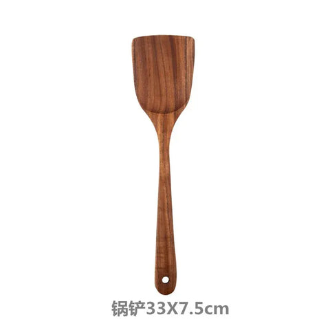 Teak Wooden Spatulas Kitchen Utensils Cooking Utensil Eco-Friendly Wood Spatula for Non Stick Cookware