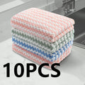 Thickened Kitchen Cleaning Towel Absorbent Non-stick Oil Microfiber Rag Pan Pot Dish Wipe Cloth Coral Fleece Dishcloths wiktra