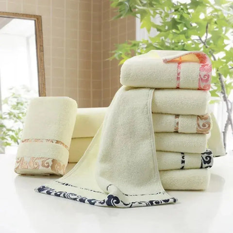 Towel Set Thick Soft Print Bath Hand Hotel Spa Face Kitchen Hair Towel For Adults and Kids toalha de banho havlu toallas recznik wiktra