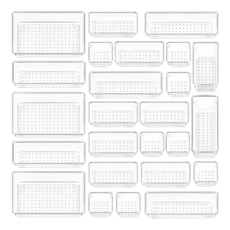 Transparent Drawer Storage Box Set