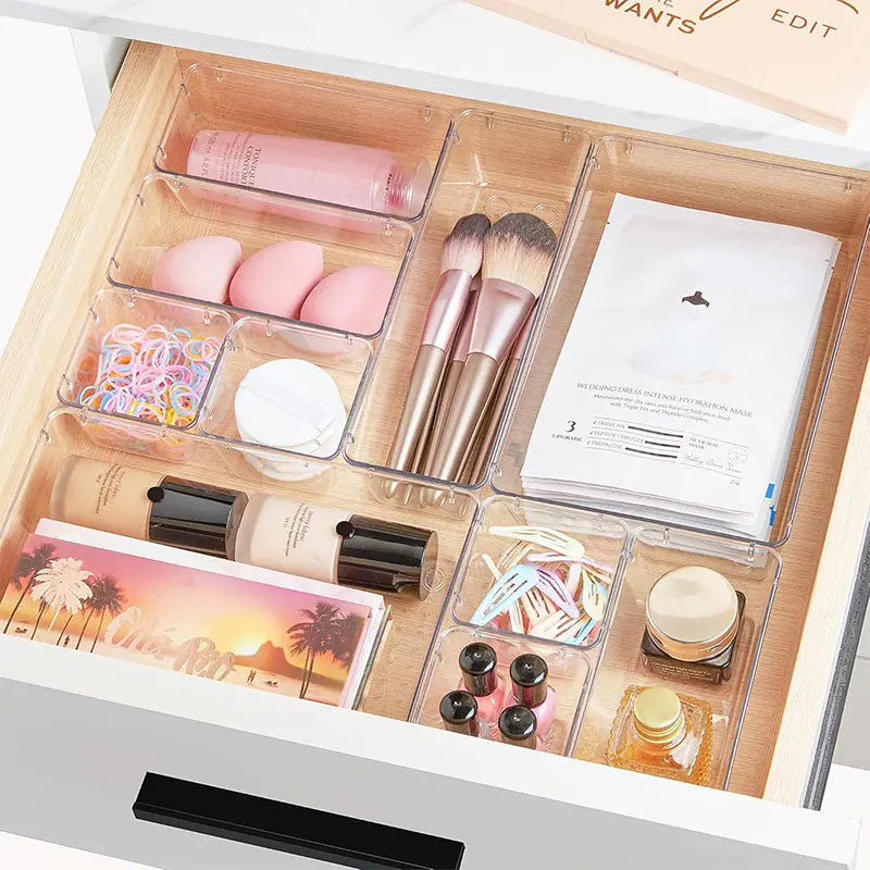 Transparent Drawer Storage Box Set