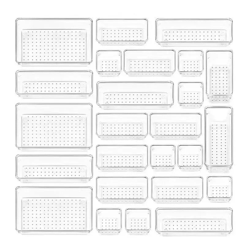 Transparent Drawer Storage Box Set