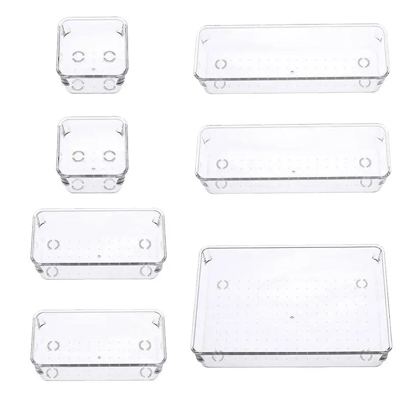 Transparent Drawer Storage Box Set