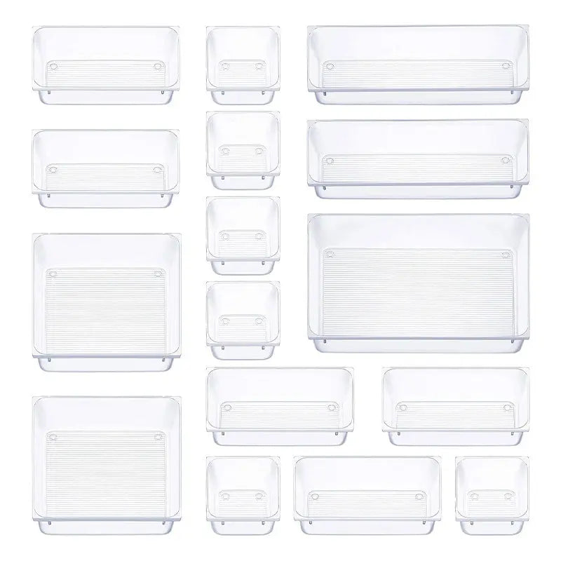 Transparent Drawer Storage Box Set