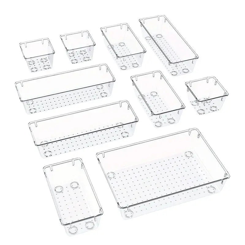 Transparent Drawer Storage Box Set