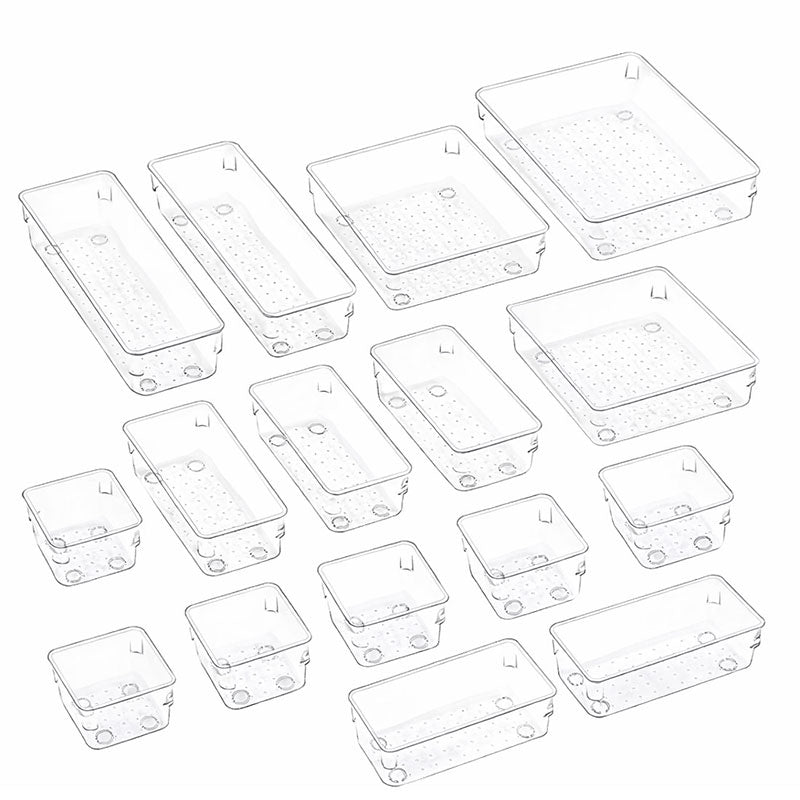 Transparent Drawer Storage Box Set