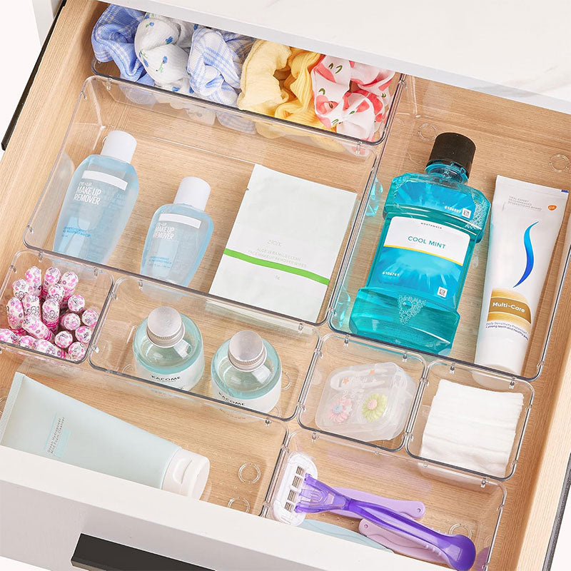 Transparent Drawer Storage Box Set