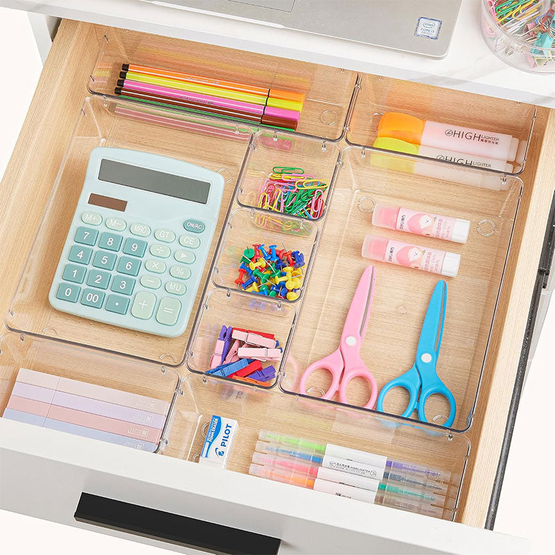 Transparent Drawer Storage Box Set
