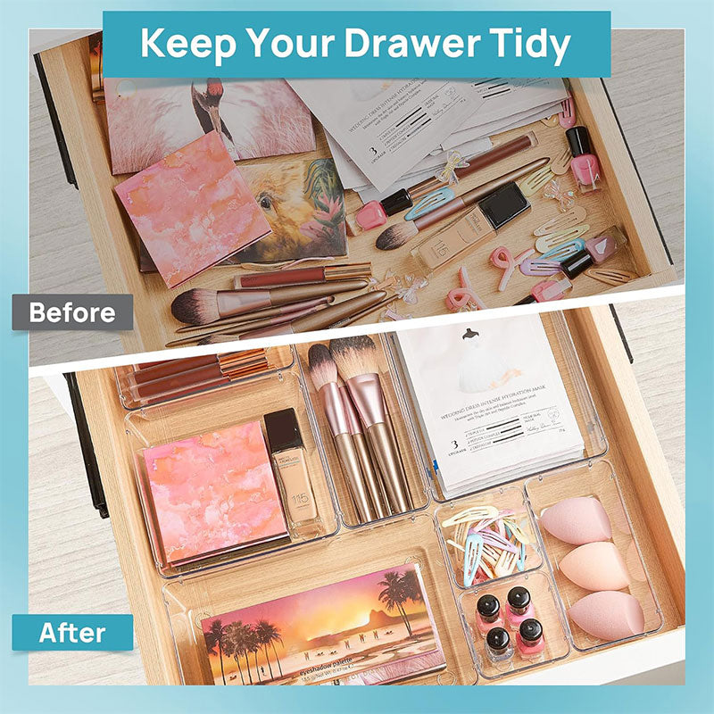 Transparent Drawer Storage Box Set