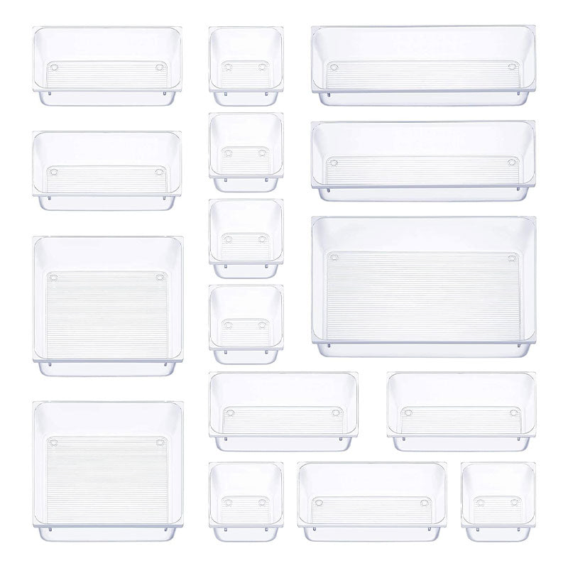 Transparent Drawer Storage Box Set