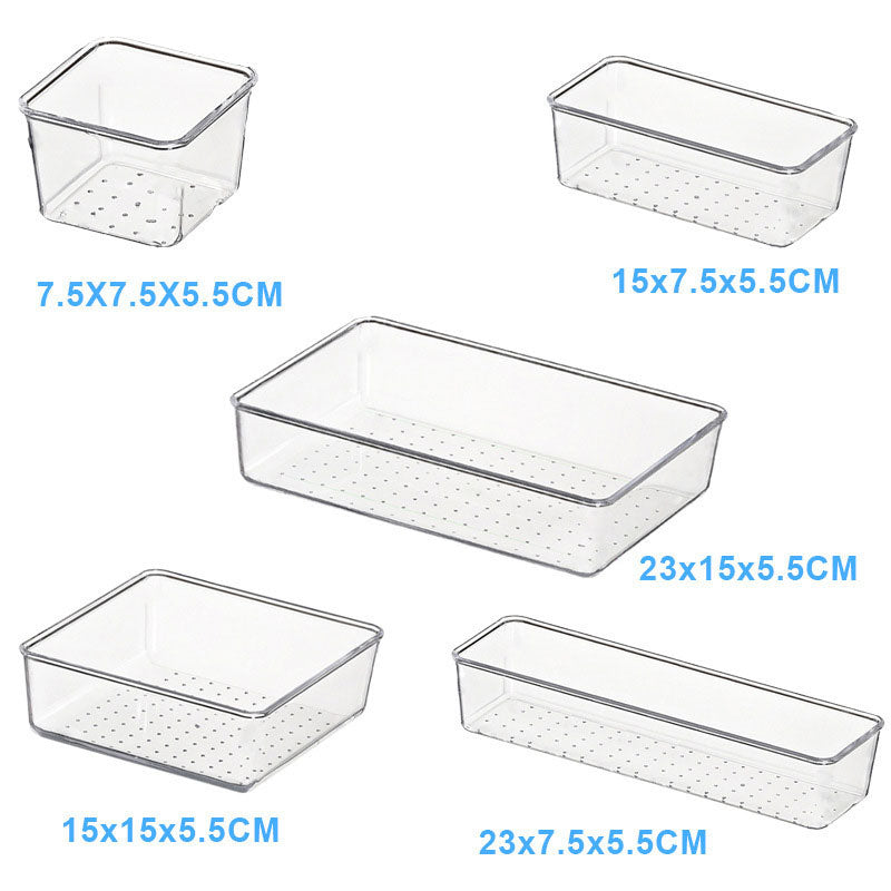 Transparent Drawer Storage Box Set