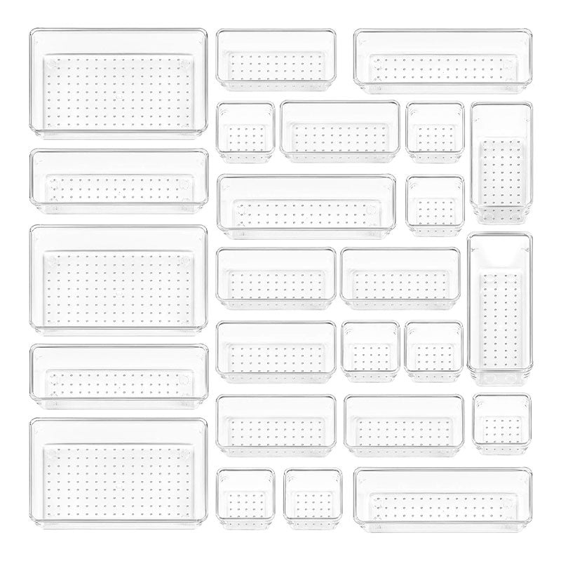 Transparent Drawer Storage Box Set