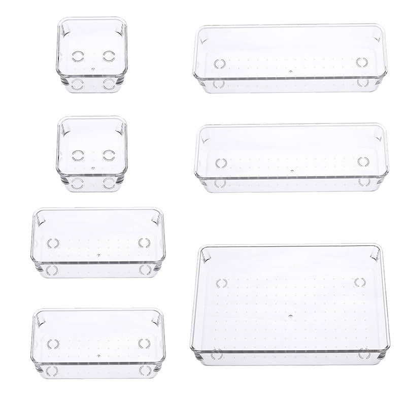 Transparent Drawer Storage Box Set