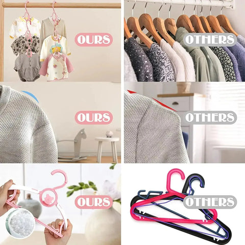 UNTIOR Non-slip Baby Clothes Hanger Adjustable Storage Hangers Cute Kids Clothes Organizer Closet Children Baby Coats Rack wiktra