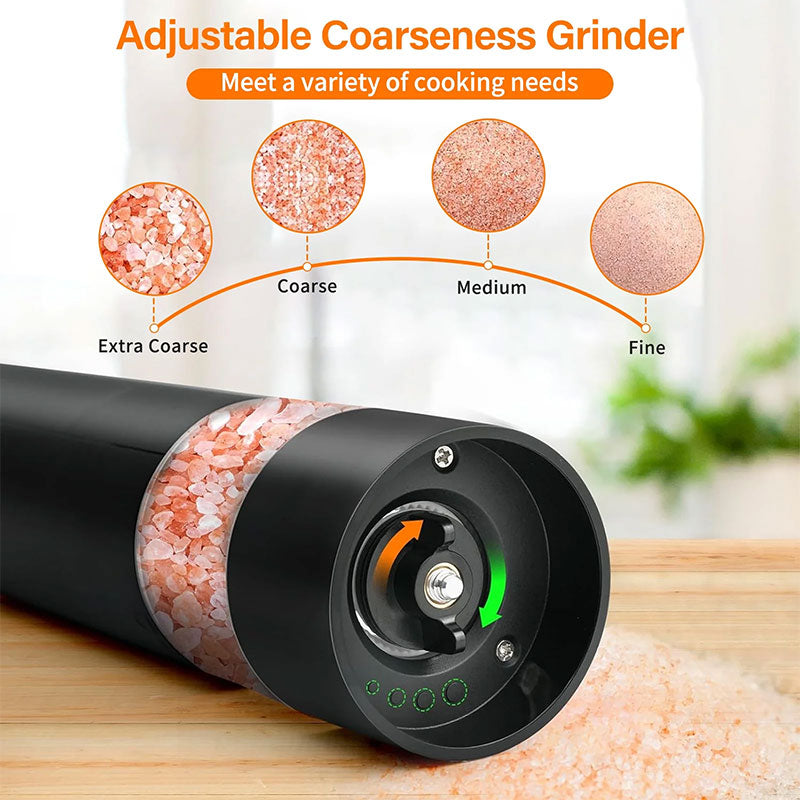 USB Electric Pepper Mill with 2-Button Control
