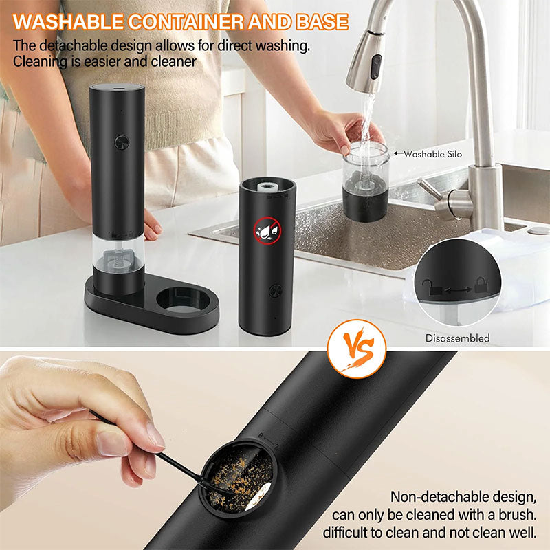 USB Electric Pepper Mill with 2-Button Control