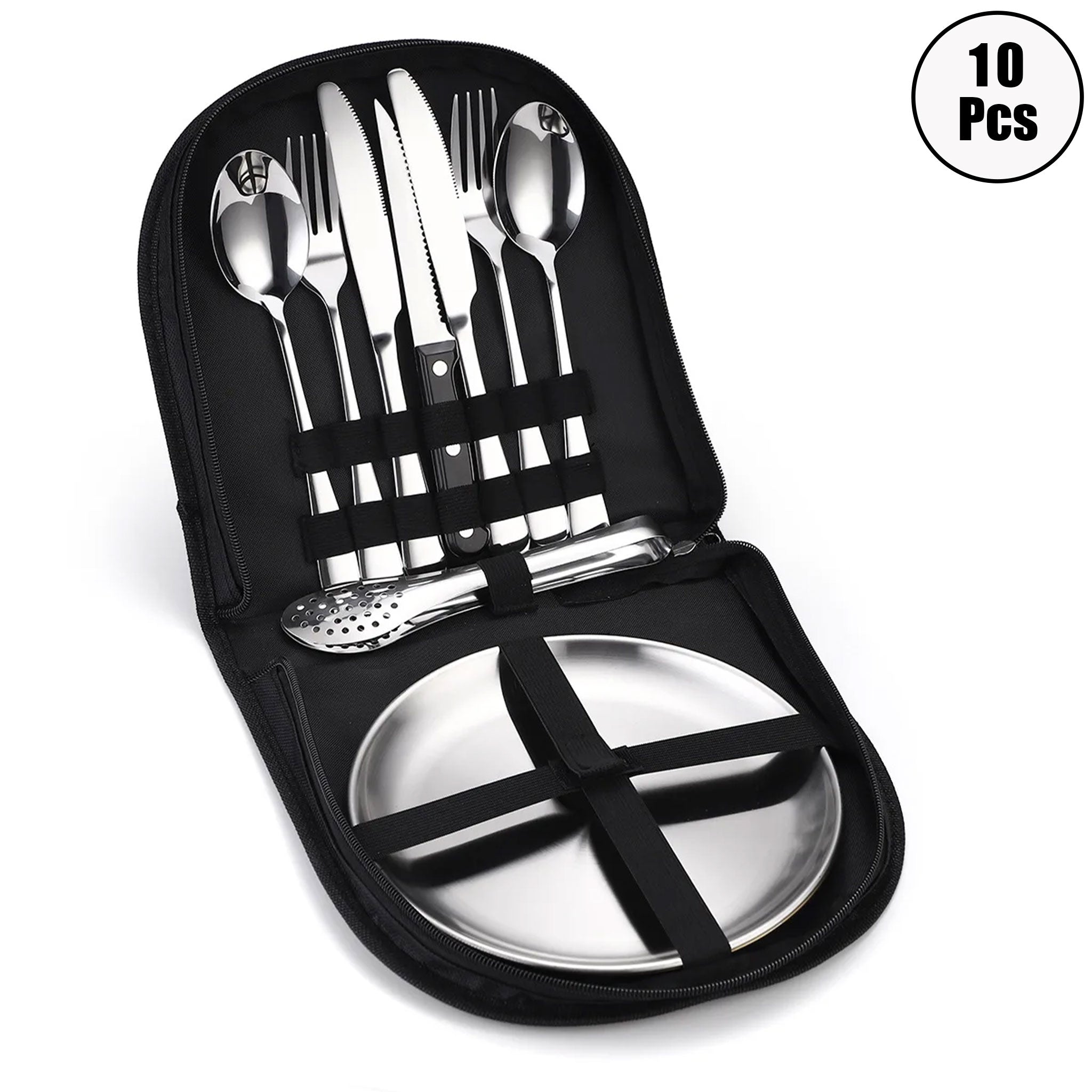 Ultimate Portable Camping Tableware Set with Bag – Knives, Forks & Spoons