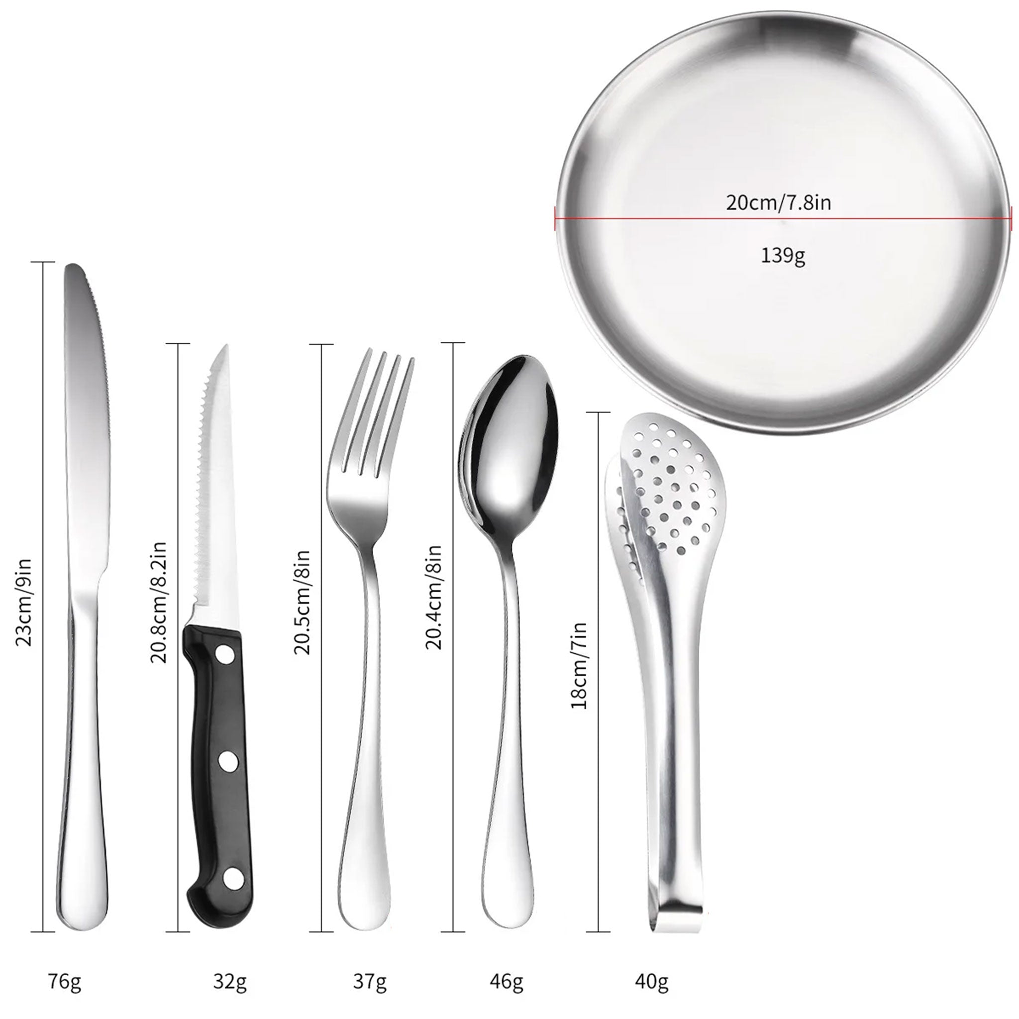 Ultimate Portable Camping Tableware Set with Bag – Knives, Forks & Spoons
