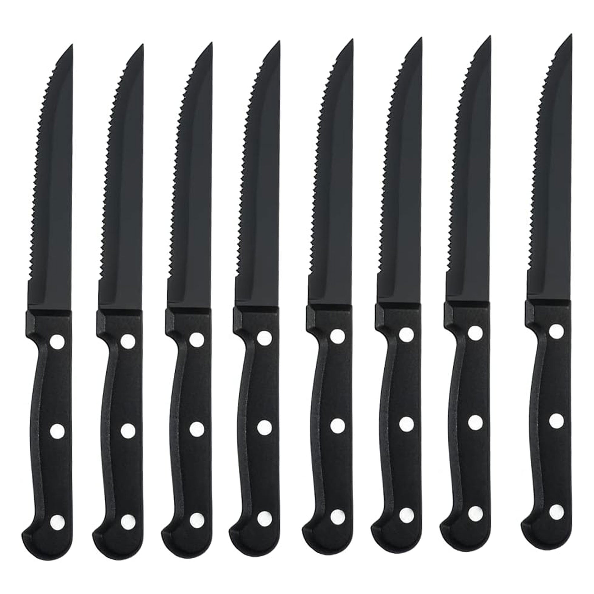 "Ultra Sharp Serrated Steak Knife Set – High Carbon Steel"