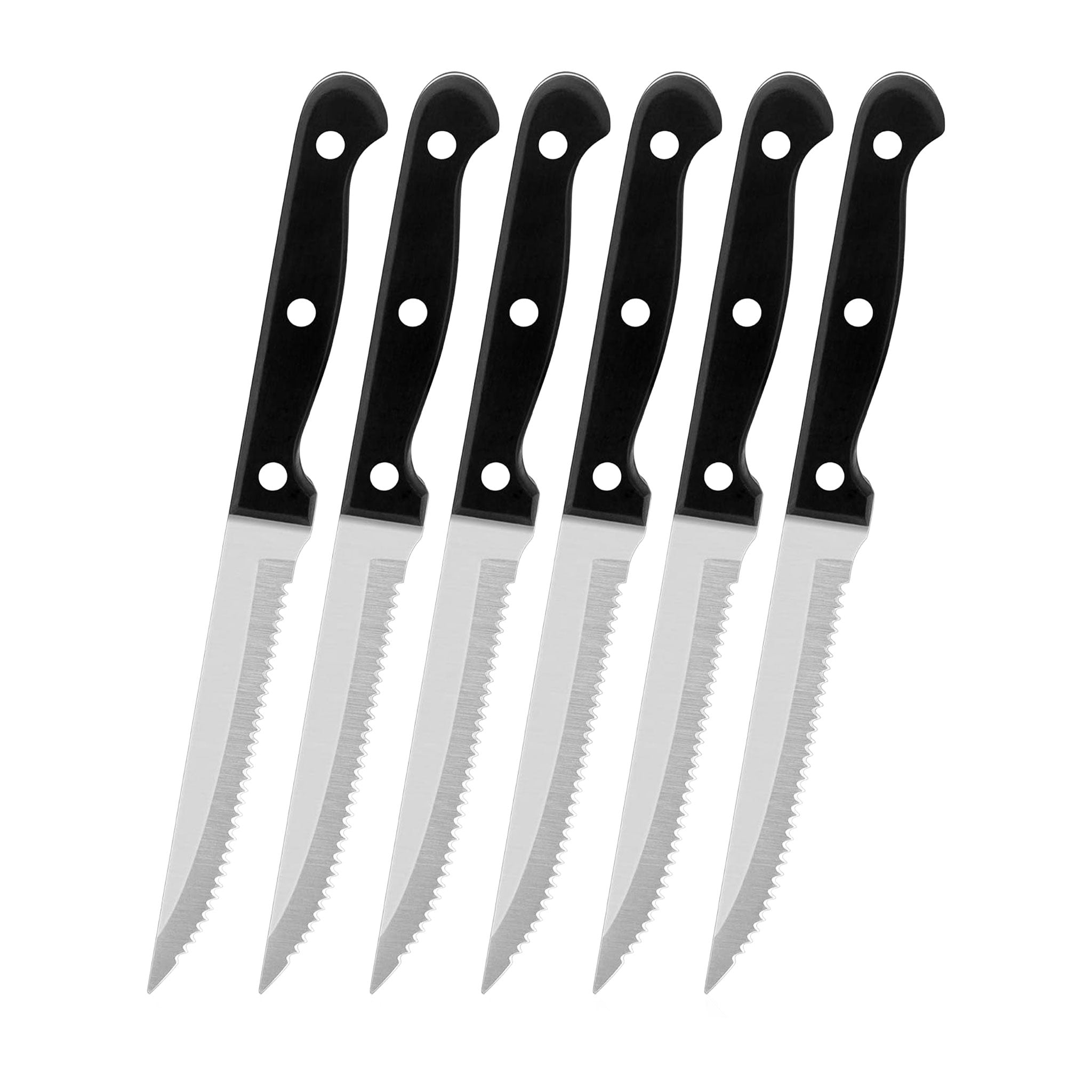 "Ultra Sharp Serrated Steak Knife Set – High Carbon Steel"