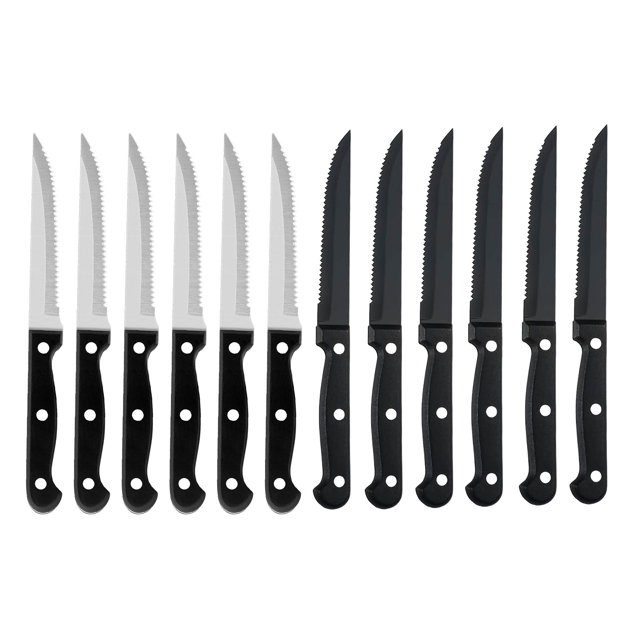 "Ultra Sharp Serrated Steak Knife Set – High Carbon Steel"