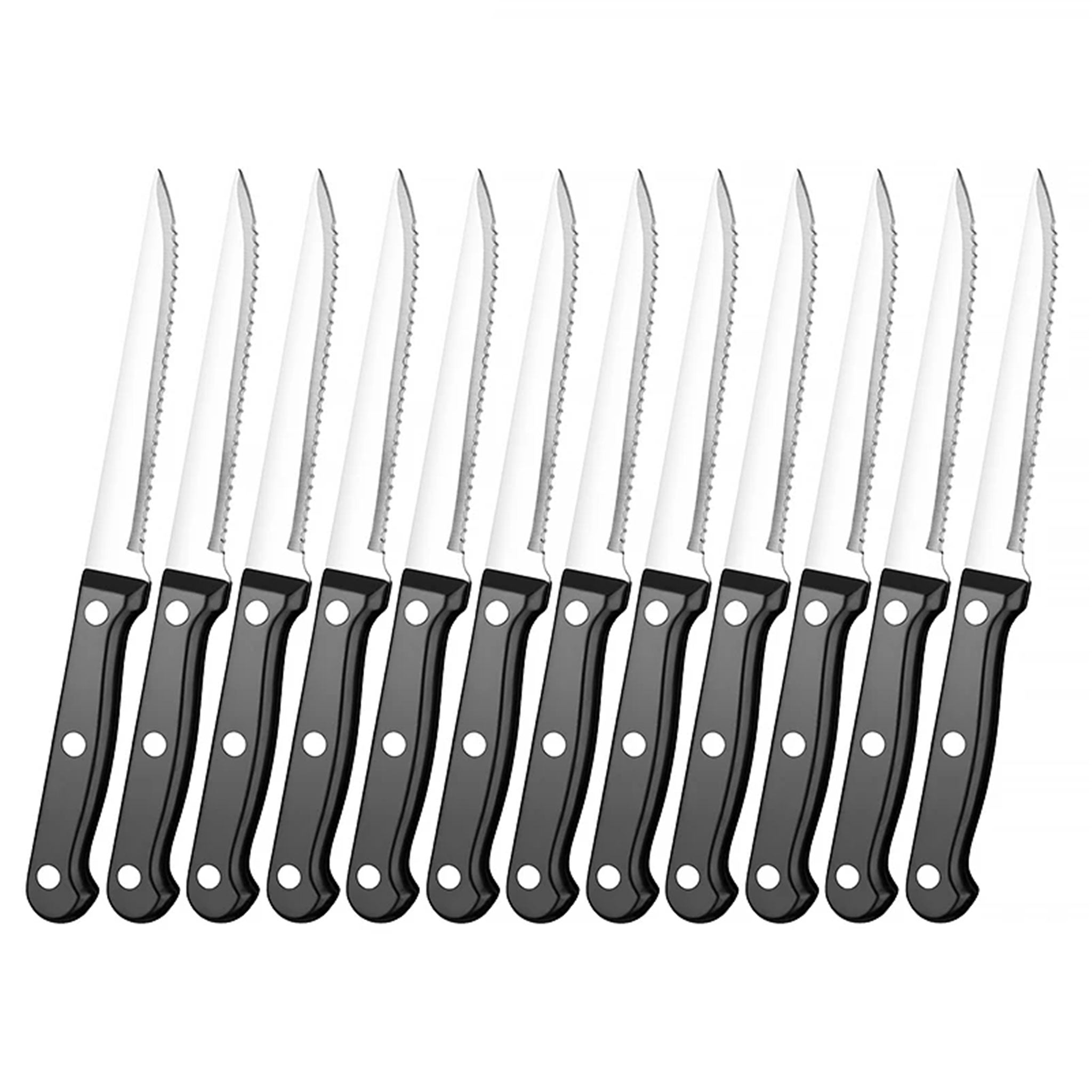 "Ultra Sharp Serrated Steak Knife Set – High Carbon Steel"