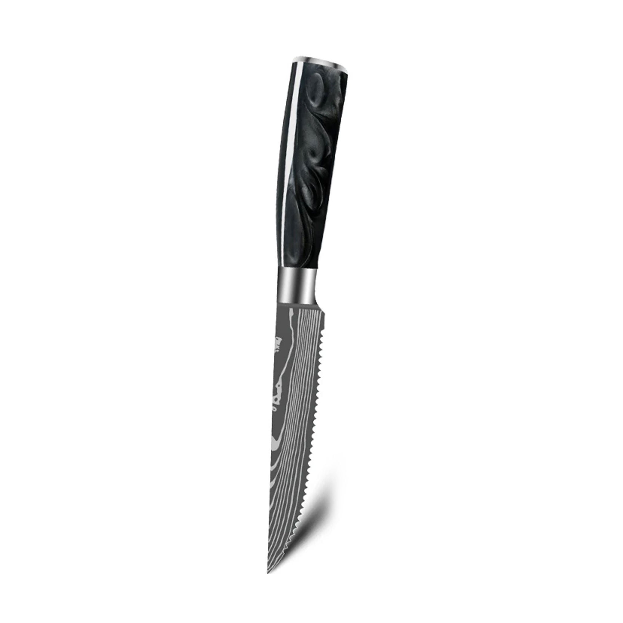 "Ultra Sharp Serrated Steak Knife Set – High Carbon Steel"