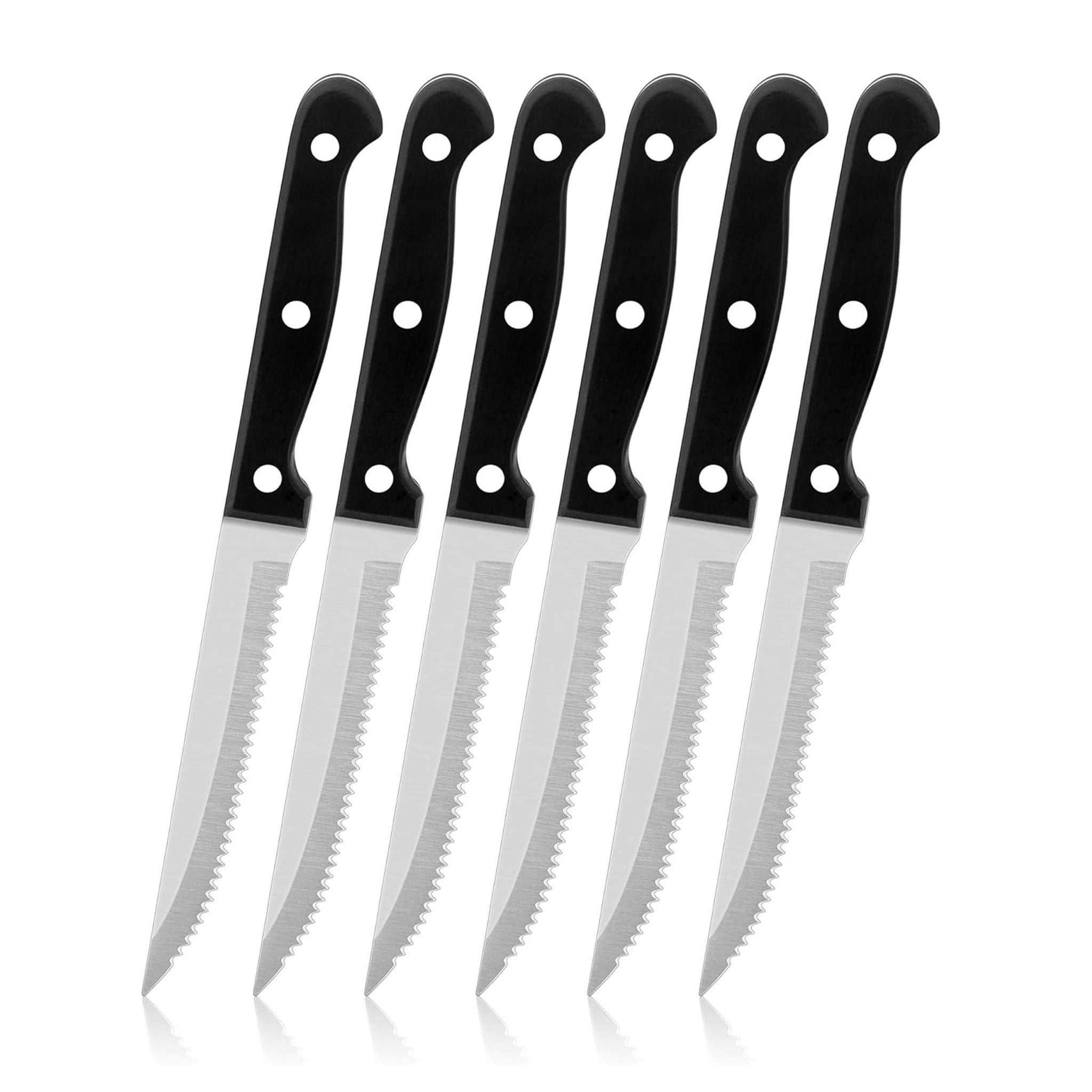 "Ultra Sharp Serrated Steak Knife Set – High Carbon Steel"