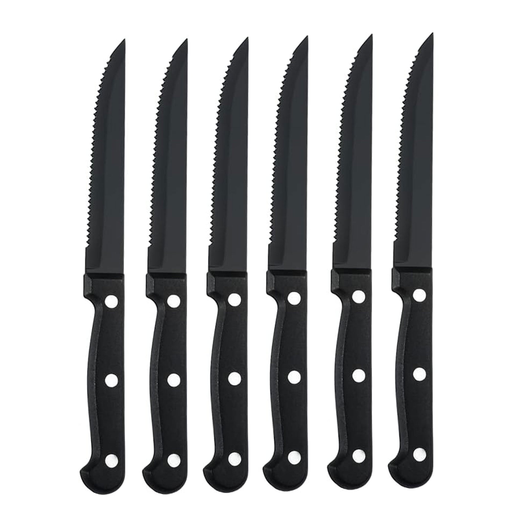 "Ultra Sharp Serrated Steak Knife Set – High Carbon Steel"