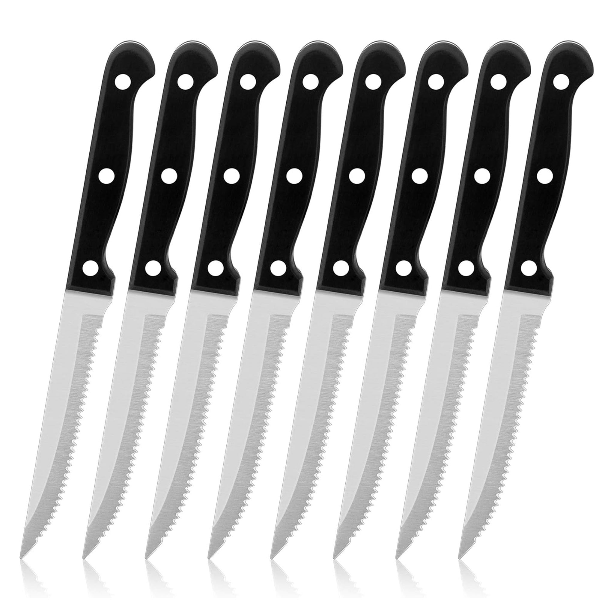 "Ultra Sharp Serrated Steak Knife Set – High Carbon Steel"