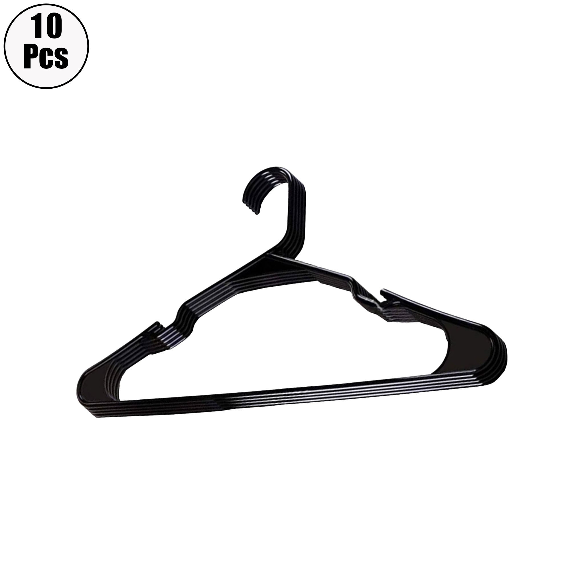 Ultra-Slim Non-Slip Plastic Hangers for Storage — 10 Pack