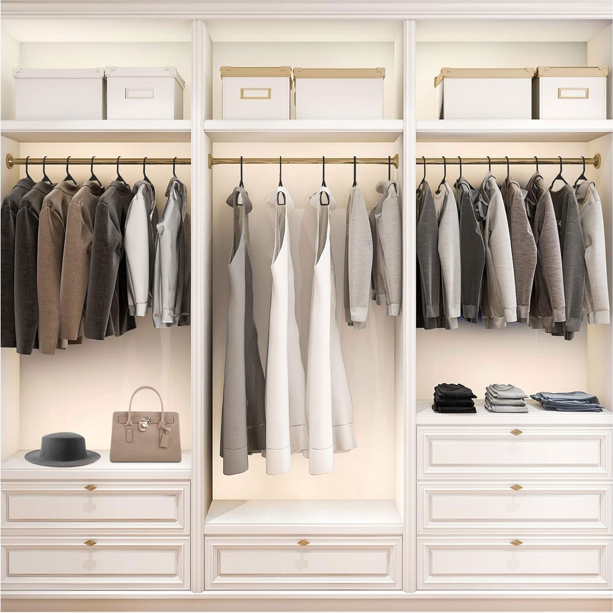 Ultra-Slim Non-Slip Plastic Hangers for Storage — 10 Pack