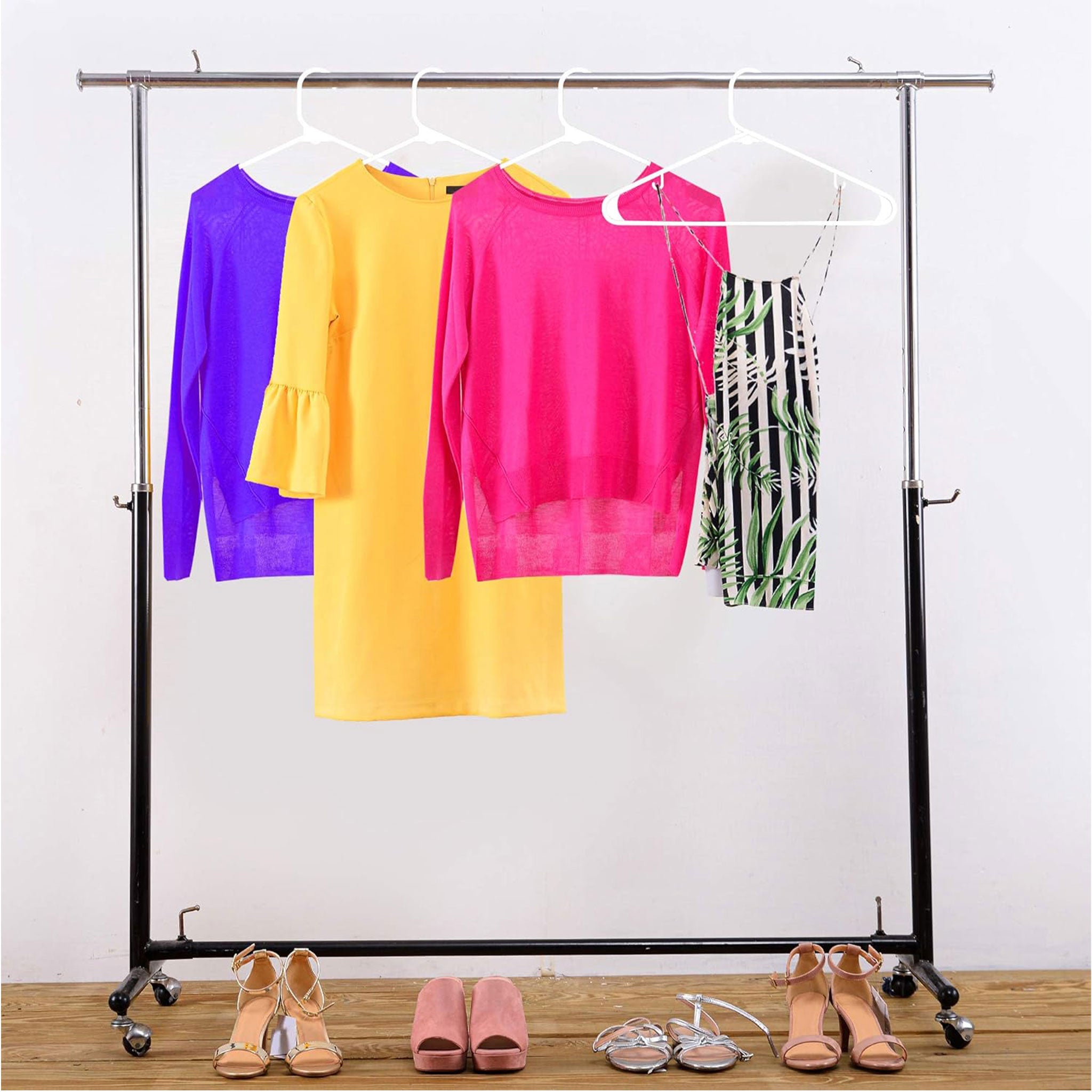 Ultra-Slim Non-Slip Plastic Hangers for Storage — 10 Pack