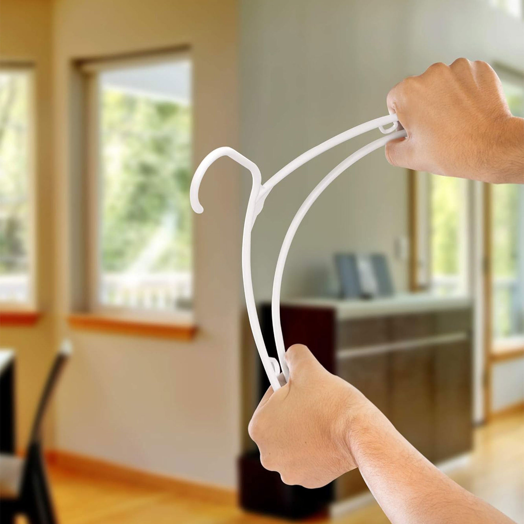 Ultra-Slim Non-Slip Plastic Hangers for Storage — 10 Pack