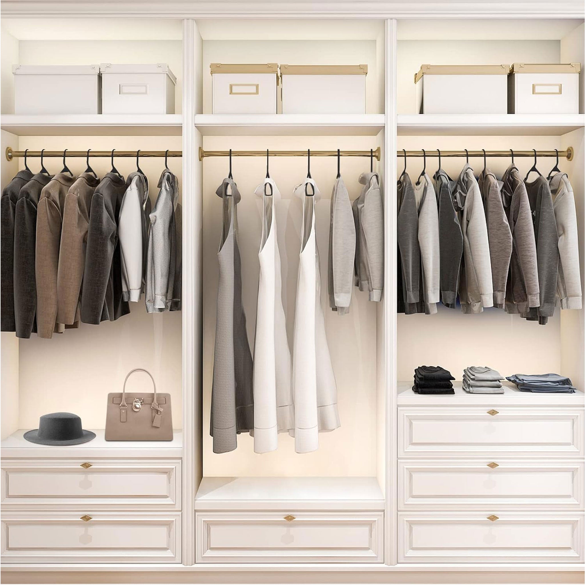 Ultra-Thin Non-Slip Plastic Hangers with Slots