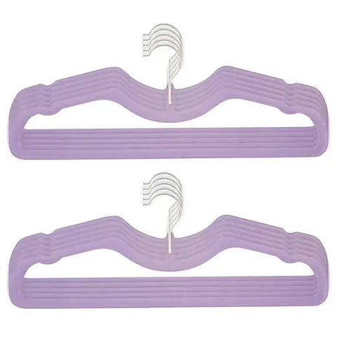 Ultra-thin short-neck hanger non-slip non-trace flocking ultra-low to save vertical space clothes shelf