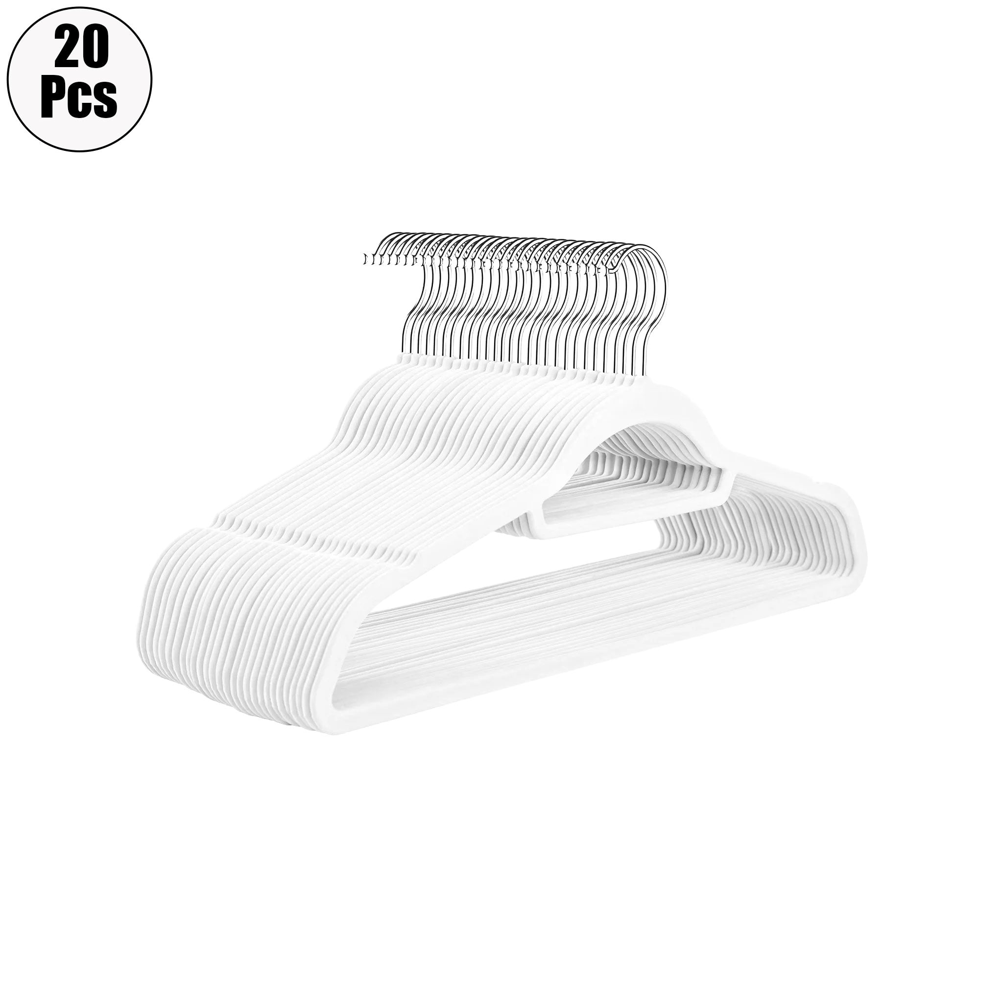 "Velvet Non-Slip Clothes Hanger Set – 20 Pack Space-Saving Organizers"