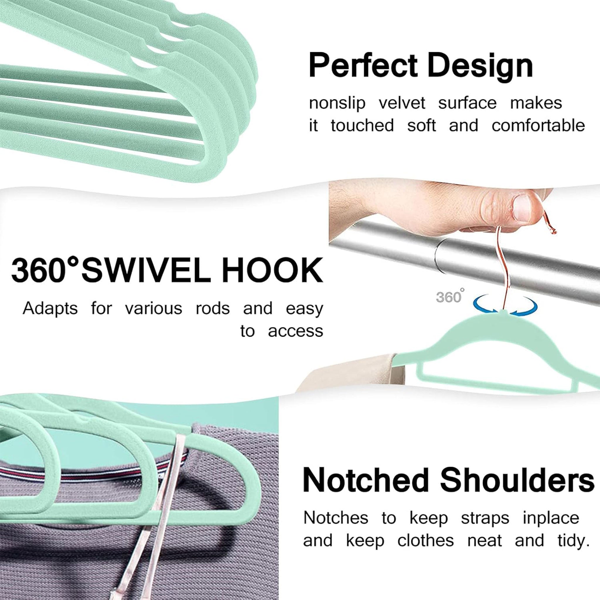 "Velvet Non-Slip Clothes Hanger Set – 20 Pack Space-Saving Organizers"