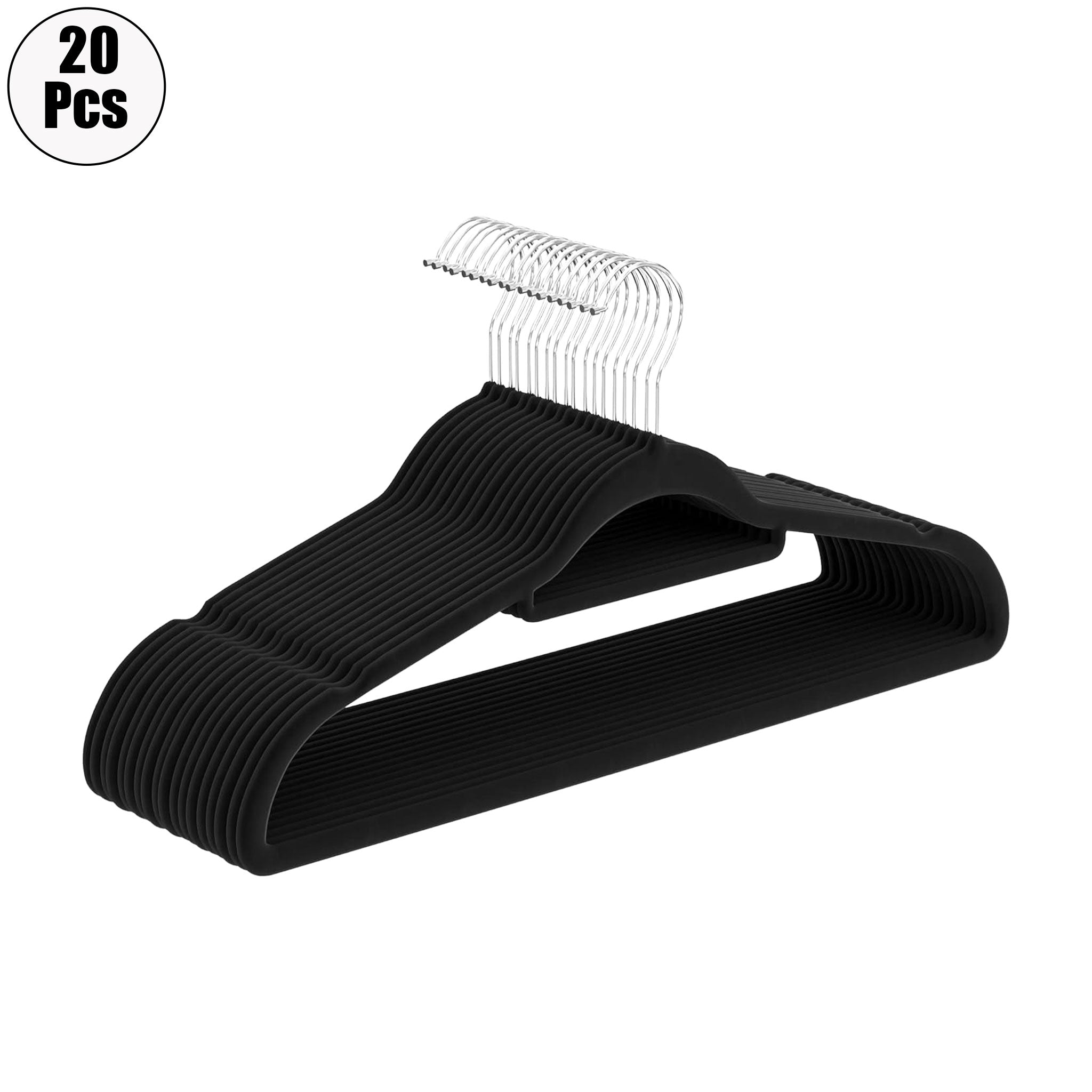 "Velvet Non-Slip Clothes Hanger Set – 20 Pack Space-Saving Organizers"